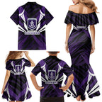 Fremantle Dockers Australian Football Family Matching Mermaid Dress and Hawaiian Shirt Athletic Hero Mascot - Bold Team Colors