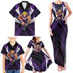Fremantle Dockers Australian Football Family Matching Tank Maxi Dress and Hawaiian Shirt Athletic Hero Mascot - Bold Team Colors