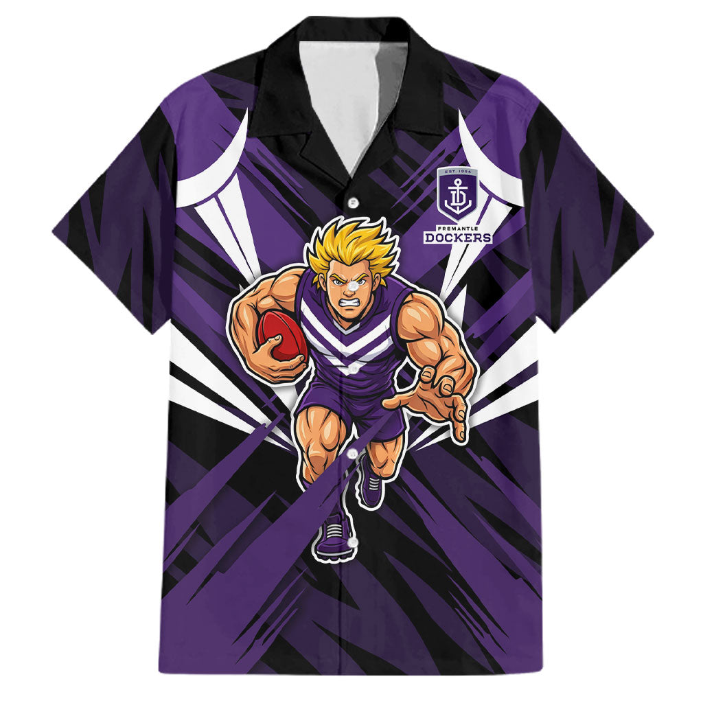 Fremantle Dockers Australian Football Family Matching Tank Maxi Dress and Hawaiian Shirt Athletic Hero Mascot - Bold Team Colors