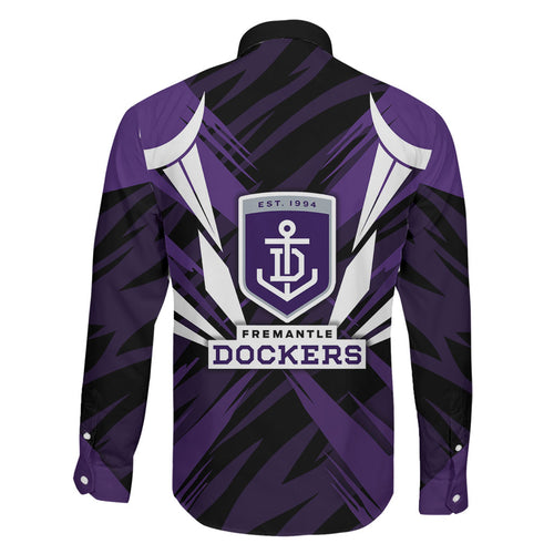 Fremantle Dockers Australian Football Family Matching Tank Maxi Dress and Hawaiian Shirt Athletic Hero Mascot - Bold Team Colors