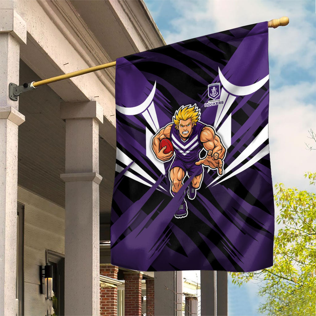 Fremantle Dockers Australian Football Garden Flag Athletic Hero Mascot - Bold Team Colors