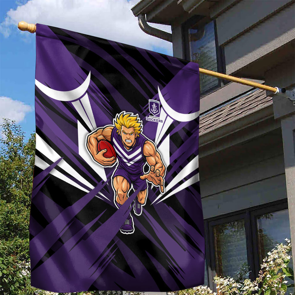 Fremantle Dockers Australian Football Garden Flag Athletic Hero Mascot - Bold Team Colors