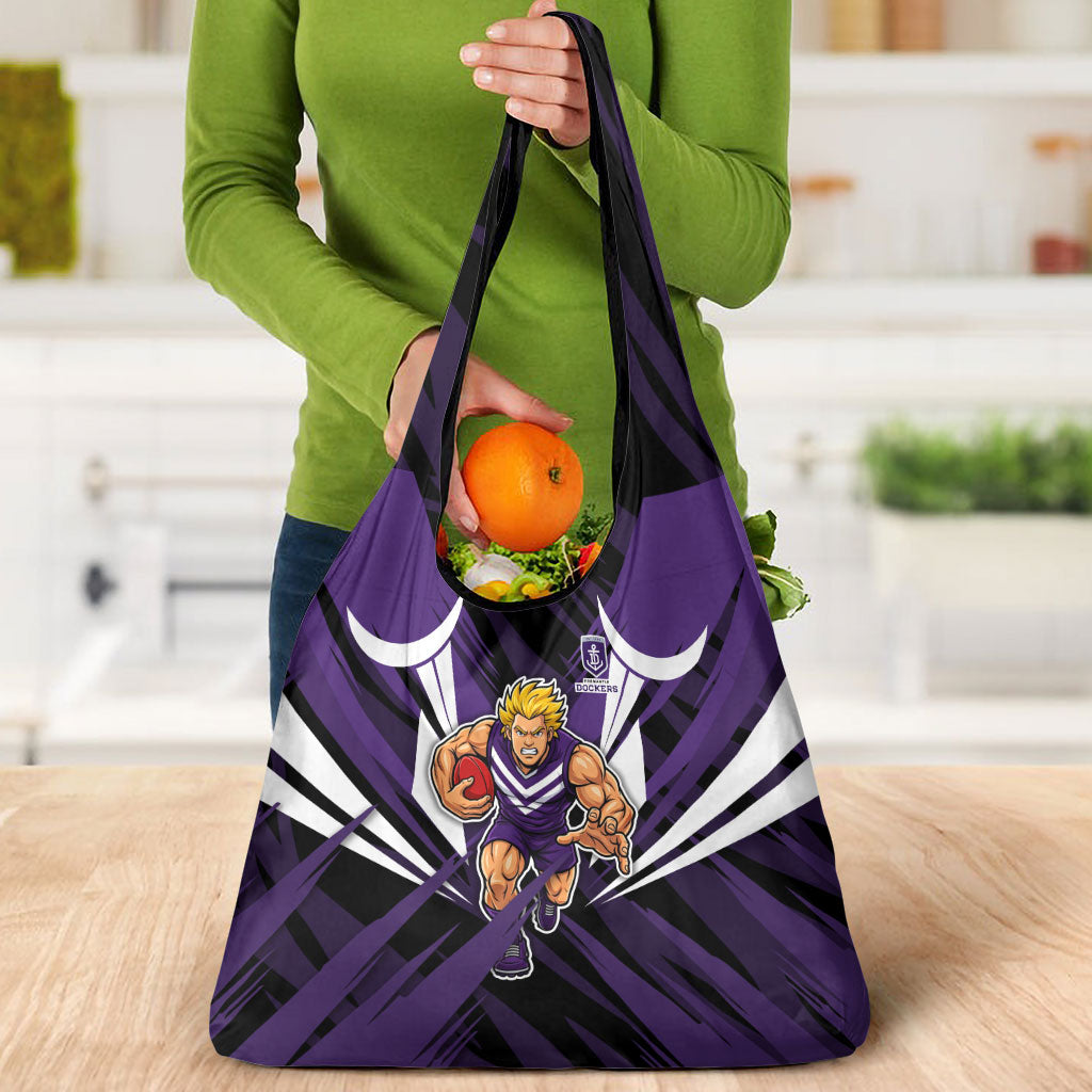 Fremantle Dockers Australian Football Grocery Bag Athletic Hero Mascot - Bold Team Colors
