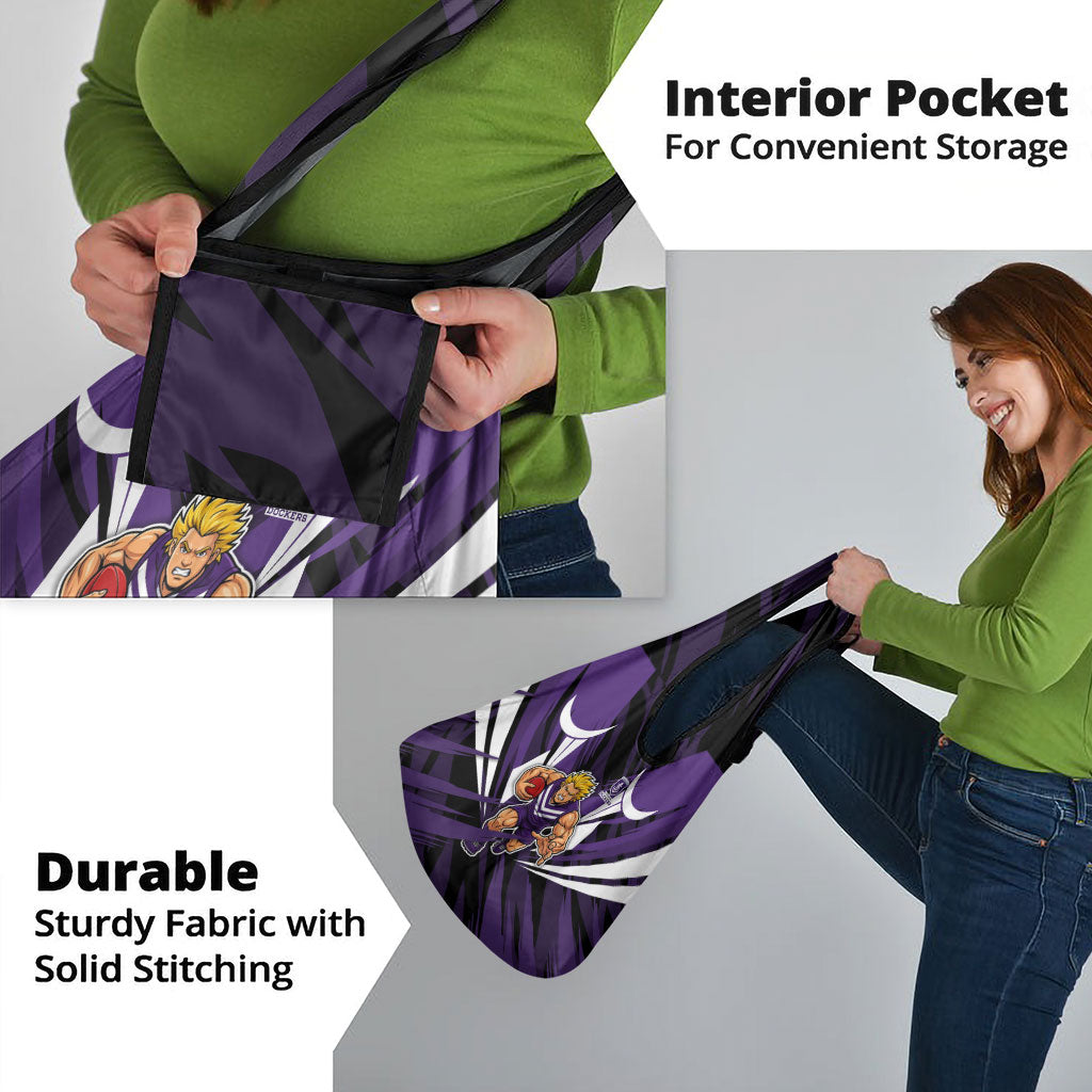 Fremantle Dockers Australian Football Grocery Bag Athletic Hero Mascot - Bold Team Colors