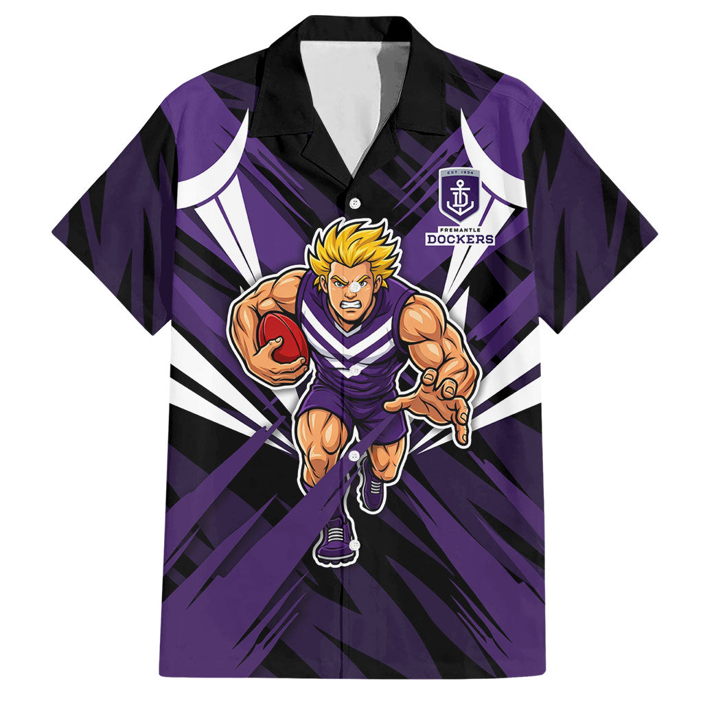 Fremantle Dockers Australian Football Hawaiian Shirt Athletic Hero Mascot - Bold Team Colors