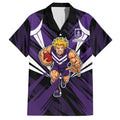 Fremantle Dockers Australian Football Hawaiian Shirt Athletic Hero Mascot - Bold Team Colors