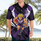 Fremantle Dockers Australian Football Hawaiian Shirt Athletic Hero Mascot - Bold Team Colors