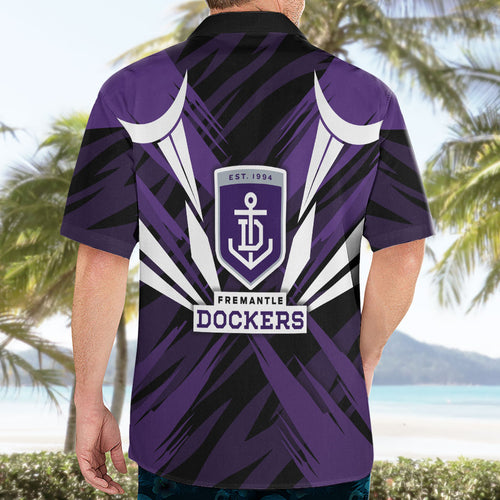 Fremantle Dockers Australian Football Hawaiian Shirt Athletic Hero Mascot - Bold Team Colors