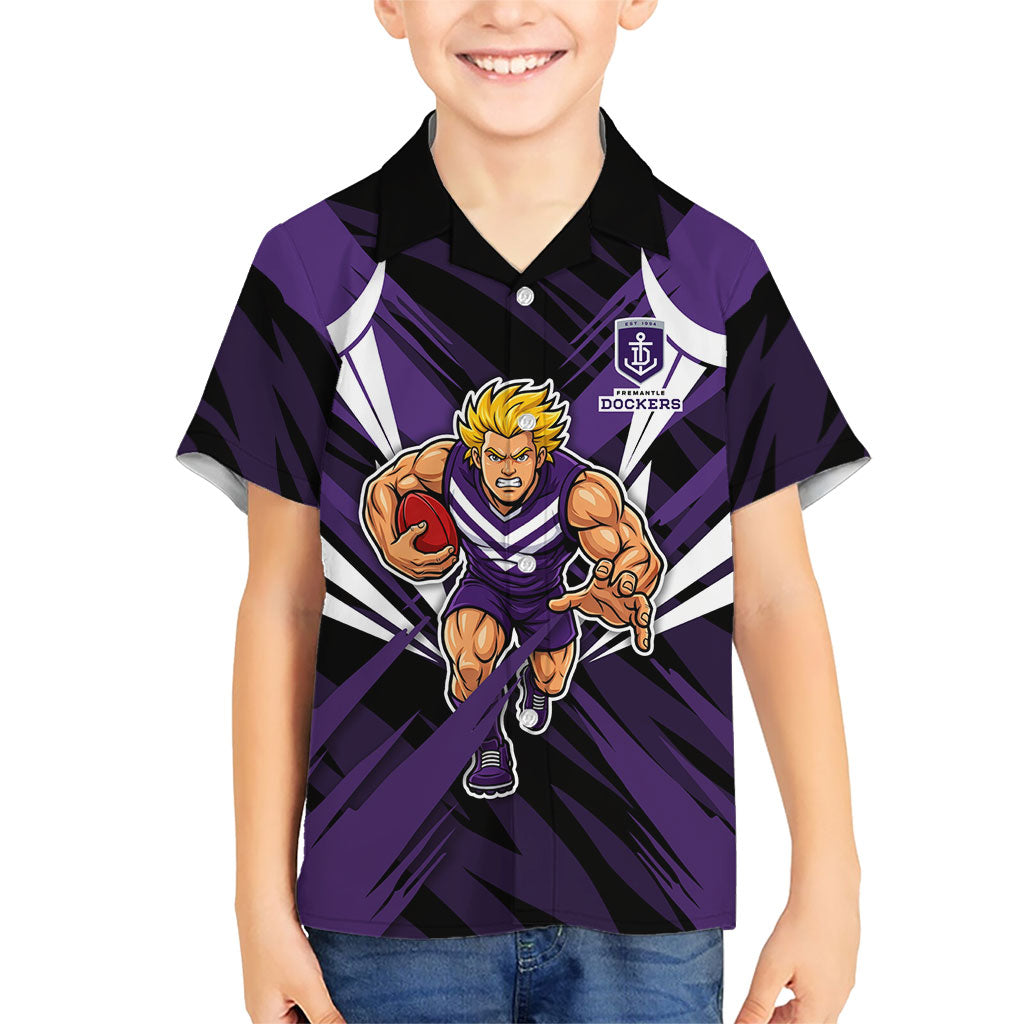 Fremantle Dockers Australian Football Hawaiian Shirt Athletic Hero Mascot - Bold Team Colors