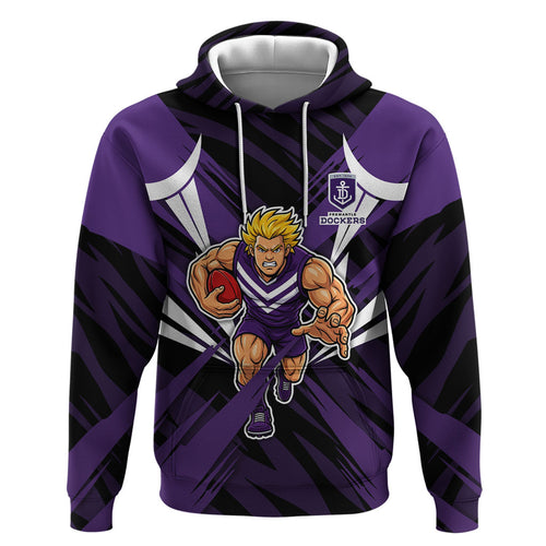 Fremantle Dockers Australian Football Hoodie Athletic Hero Mascot - Bold Team Colors