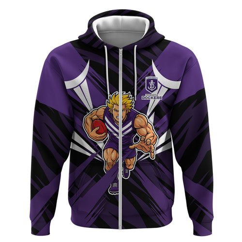 Fremantle Dockers Australian Football Hoodie Athletic Hero Mascot - Bold Team Colors