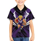 Fremantle Dockers Australian Football Kid Hawaiian Shirt Athletic Hero Mascot - Bold Team Colors