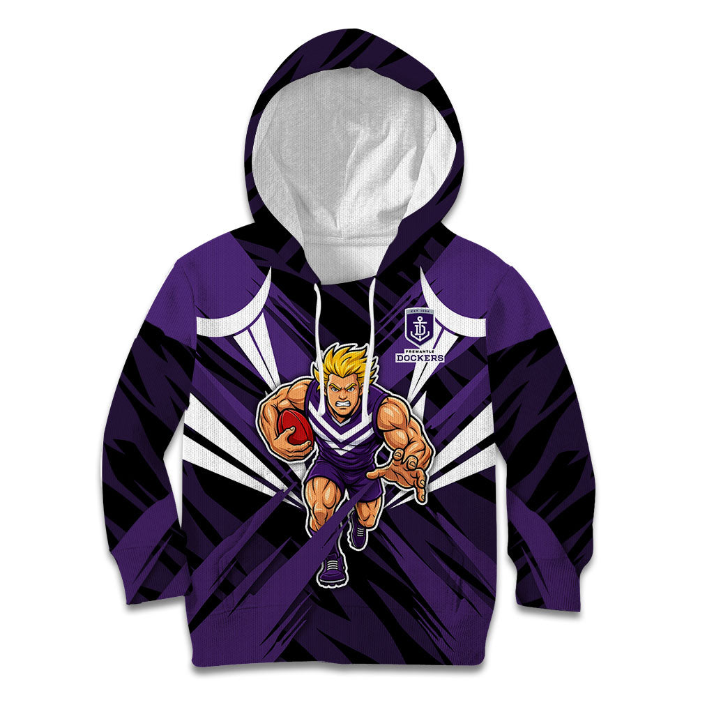 Fremantle Dockers Australian Football Kid Hoodie Athletic Hero Mascot - Bold Team Colors