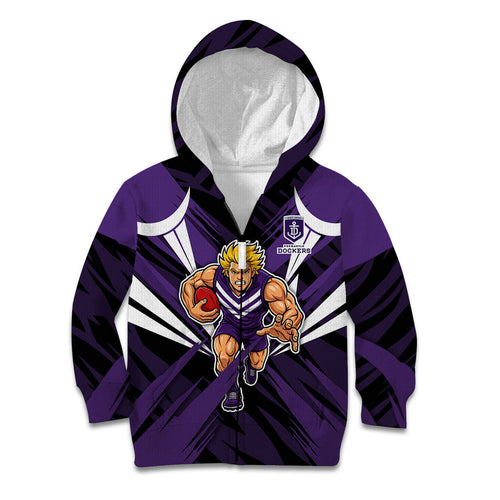 Fremantle Dockers Australian Football Kid Hoodie Athletic Hero Mascot - Bold Team Colors