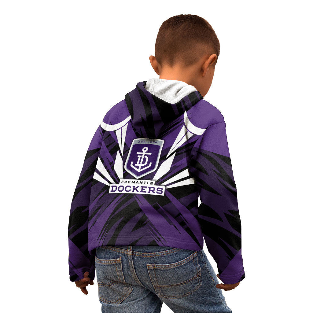 Fremantle Dockers Australian Football Kid Hoodie Athletic Hero Mascot - Bold Team Colors