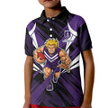 Fremantle Dockers Australian Football Kid Polo Shirt Athletic Hero Mascot - Bold Team Colors