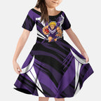 Fremantle Dockers Australian Football Kid Short Sleeve Dress Athletic Hero Mascot - Bold Team Colors