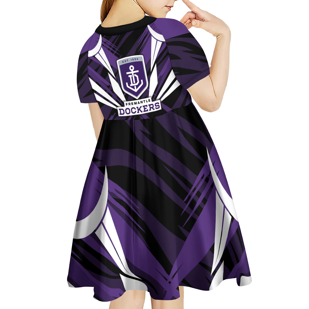 Fremantle Dockers Australian Football Kid Short Sleeve Dress Athletic Hero Mascot - Bold Team Colors