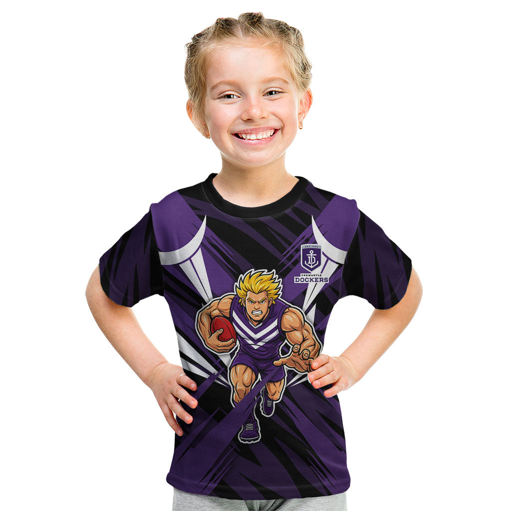 Fremantle Dockers Australian Football Kid T Shirt Athletic Hero Mascot - Bold Team Colors