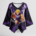 Fremantle Dockers Australian Football Kimono Sleeve Blouse Athletic Hero Mascot - Bold Team Colors