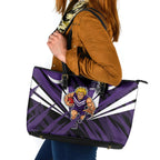Fremantle Dockers Australian Football Leather Tote Bag Athletic Hero Mascot - Bold Team Colors