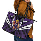 Fremantle Dockers Australian Football Leather Tote Bag Athletic Hero Mascot - Bold Team Colors
