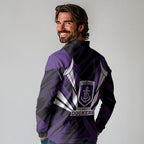 Fremantle Dockers Australian Football Long Sleeve Polo Shirt Athletic Hero Mascot - Bold Team Colors