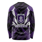 Fremantle Dockers Australian Football Long Sleeve Shirt Athletic Hero Mascot - Bold Team Colors