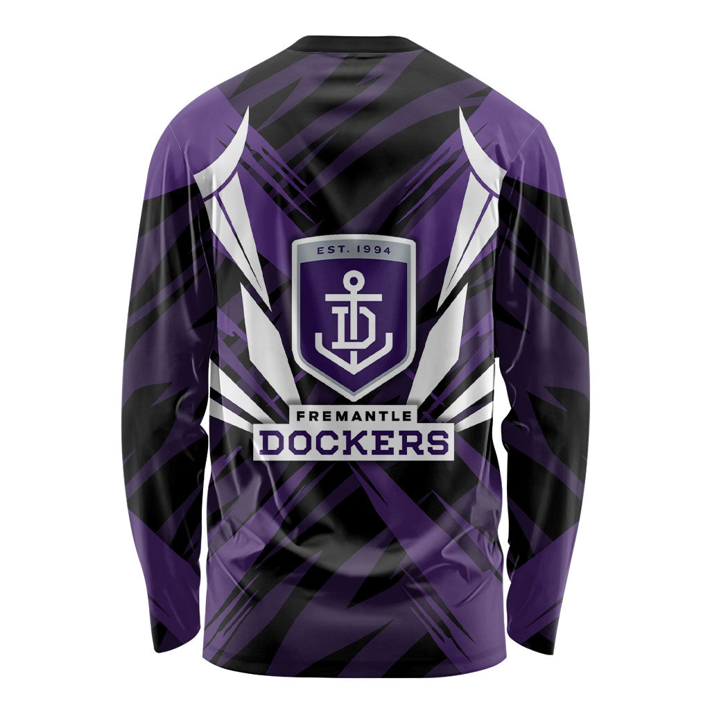 Fremantle Dockers Australian Football Long Sleeve Shirt Athletic Hero Mascot - Bold Team Colors