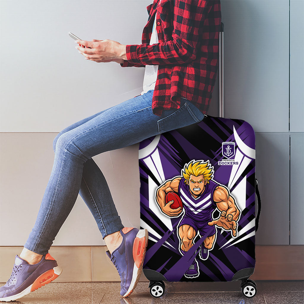 Fremantle Dockers Australian Football Luggage Cover Athletic Hero Mascot - Bold Team Colors