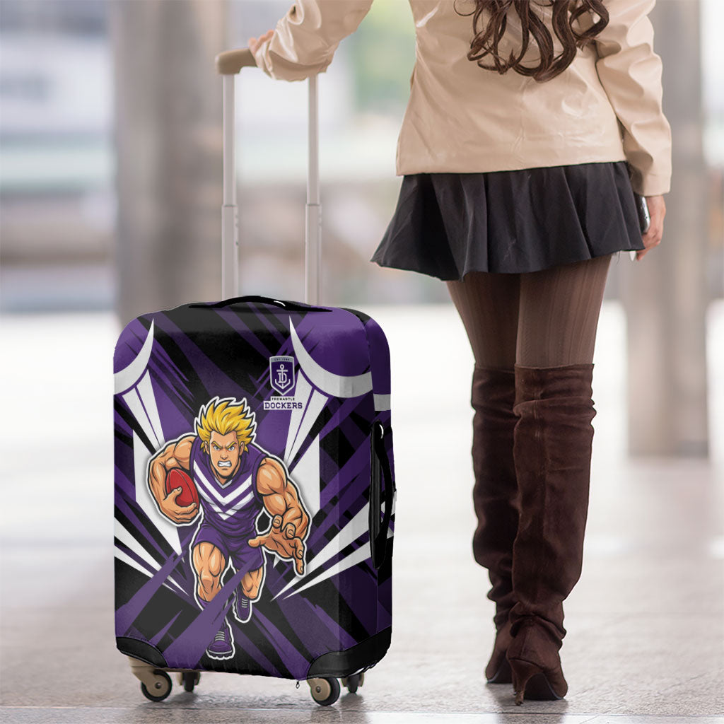 Fremantle Dockers Australian Football Luggage Cover Athletic Hero Mascot - Bold Team Colors