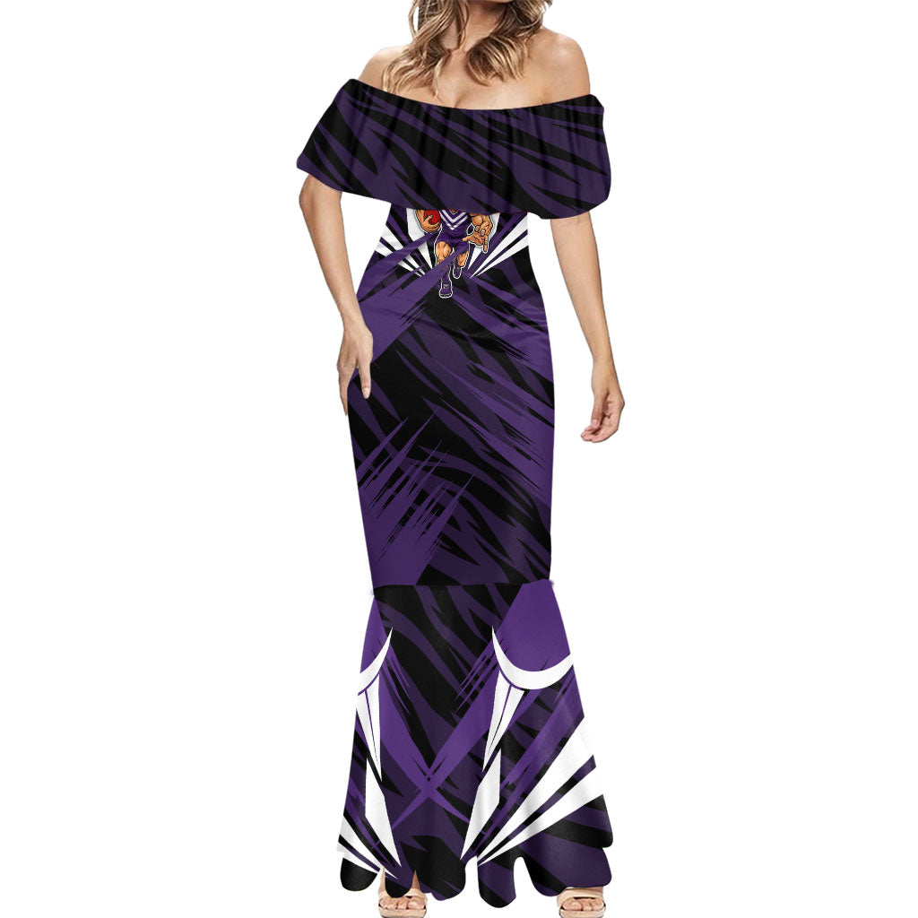 Fremantle Dockers Australian Football Mermaid Dress Athletic Hero Mascot - Bold Team Colors