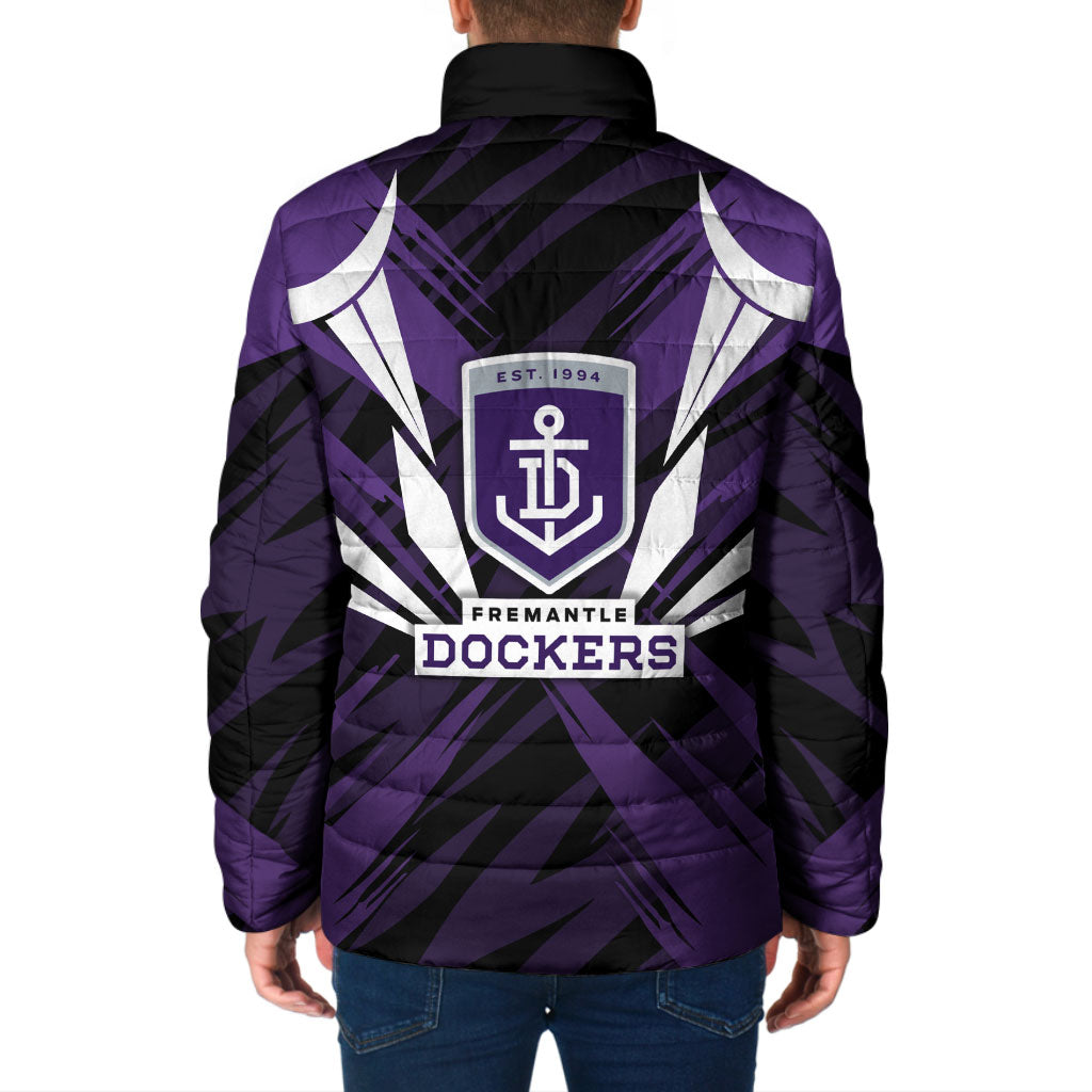 Fremantle Dockers Australian Football Padded Jacket Athletic Hero Mascot - Bold Team Colors