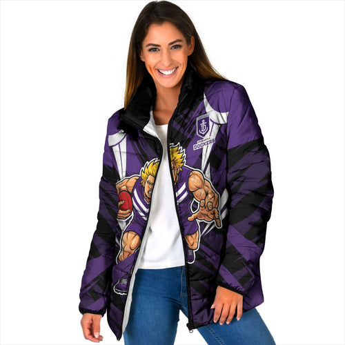 Fremantle Dockers Australian Football Padded Jacket Athletic Hero Mascot - Bold Team Colors