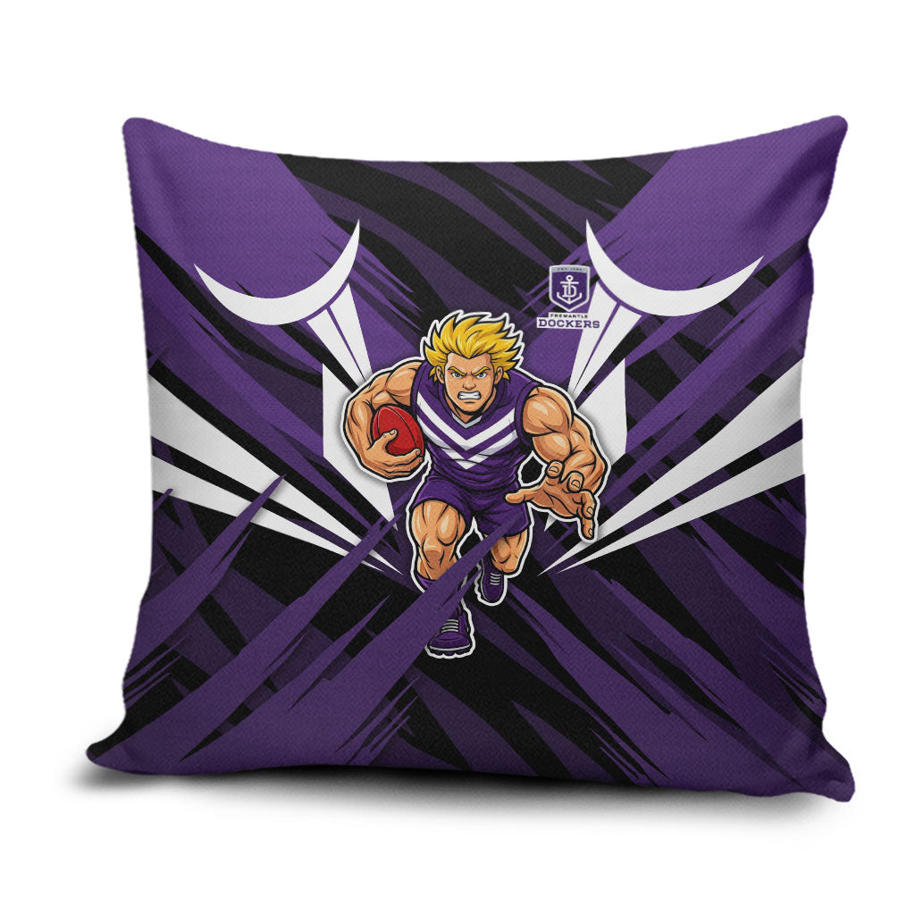 Fremantle Dockers Australian Football Pillow Cover Athletic Hero Mascot - Bold Team Colors