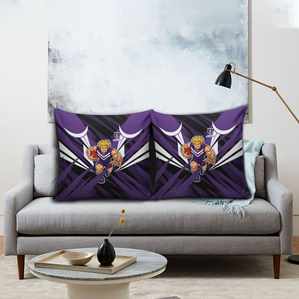 Fremantle Dockers Australian Football Pillow Cover Athletic Hero Mascot - Bold Team Colors