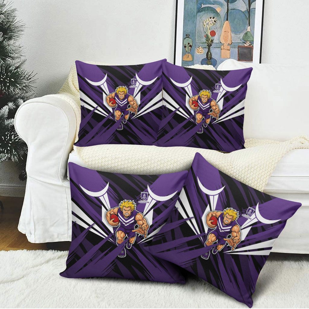Fremantle Dockers Australian Football Pillow Cover Athletic Hero Mascot - Bold Team Colors