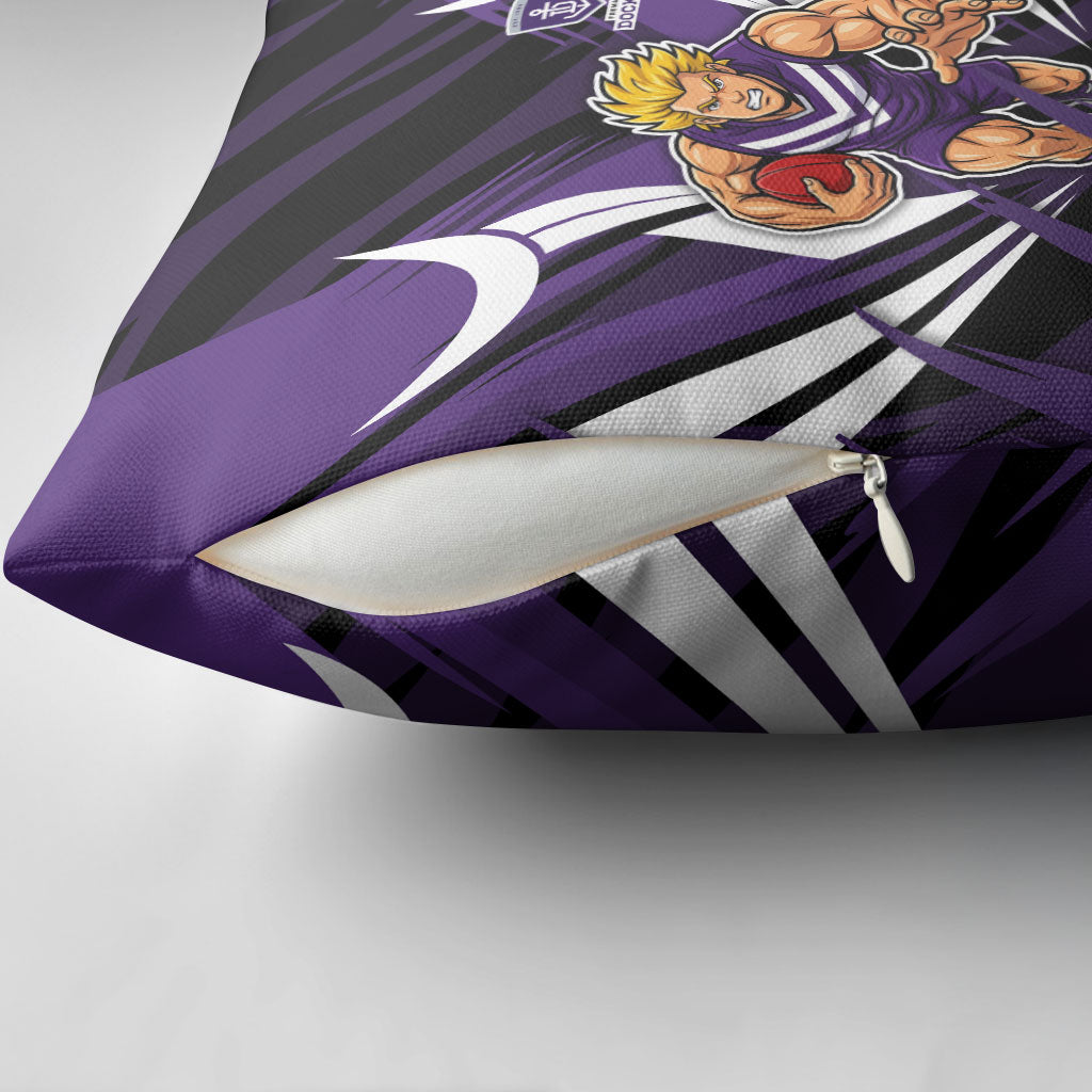 Fremantle Dockers Australian Football Pillow Cover Athletic Hero Mascot - Bold Team Colors