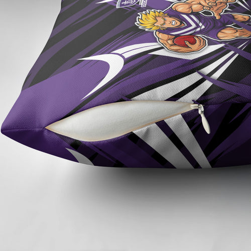 Fremantle Dockers Australian Football Pillow Cover Athletic Hero Mascot - Bold Team Colors