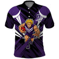 Fremantle Dockers Australian Football Polo Shirt Athletic Hero Mascot - Bold Team Colors