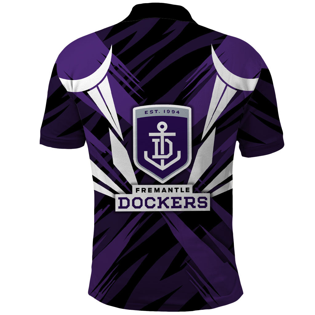 Fremantle Dockers Australian Football Polo Shirt Athletic Hero Mascot - Bold Team Colors
