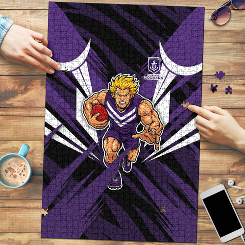 Fremantle Dockers Australian Football Puzzle Athletic Hero Mascot - Bold Team Colors
