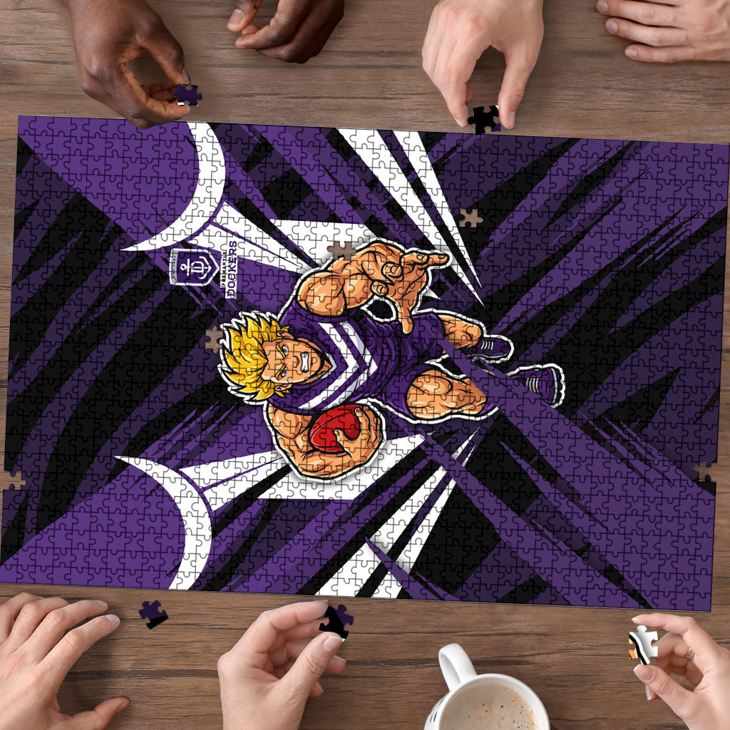 Fremantle Dockers Australian Football Puzzle Athletic Hero Mascot - Bold Team Colors