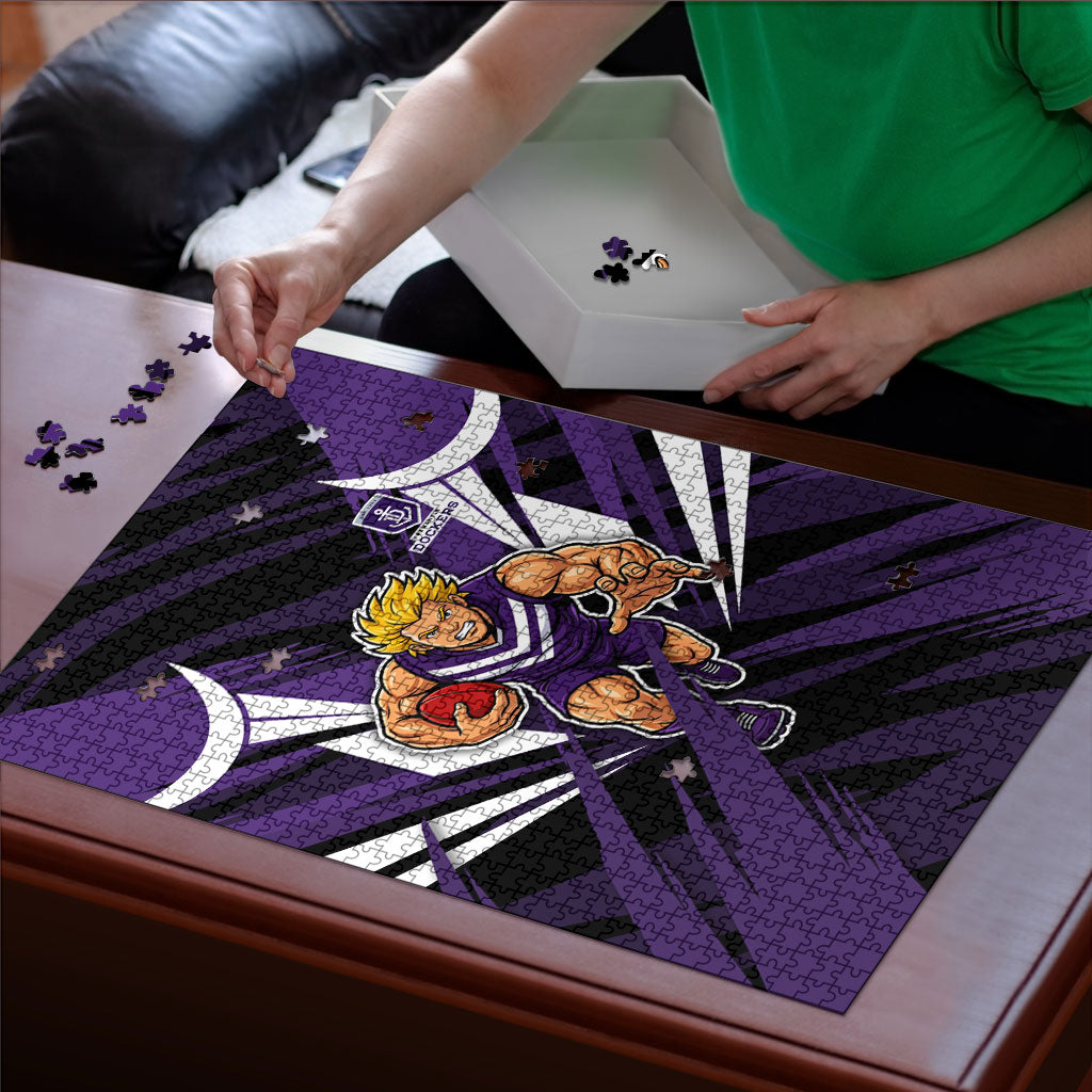 Fremantle Dockers Australian Football Puzzle Athletic Hero Mascot - Bold Team Colors