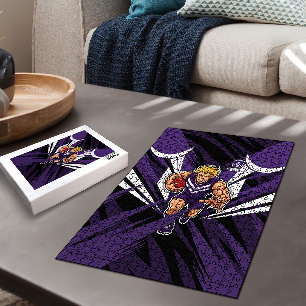 Fremantle Dockers Australian Football Puzzle Athletic Hero Mascot - Bold Team Colors