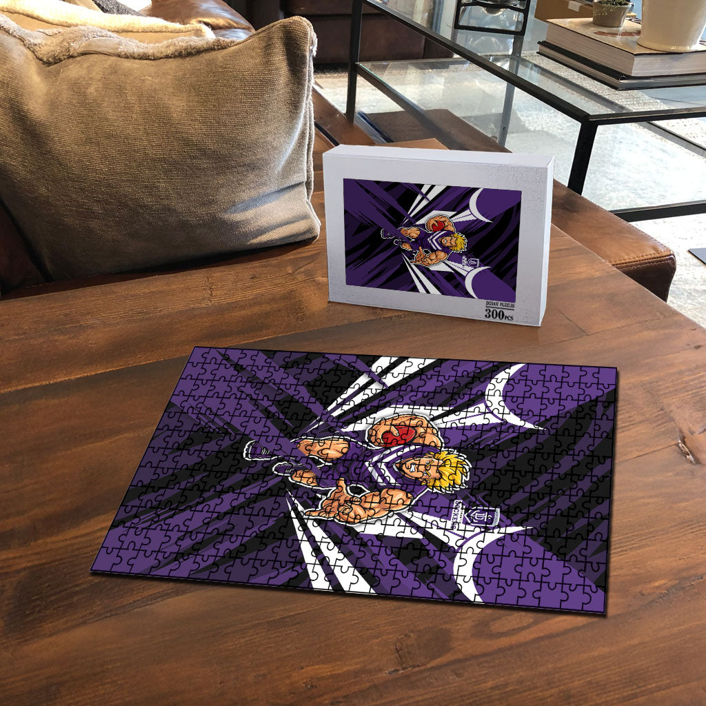 Fremantle Dockers Australian Football Puzzle Athletic Hero Mascot - Bold Team Colors