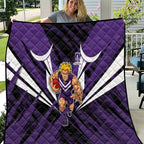 Fremantle Dockers Australian Football Quilt Athletic Hero Mascot - Bold Team Colors