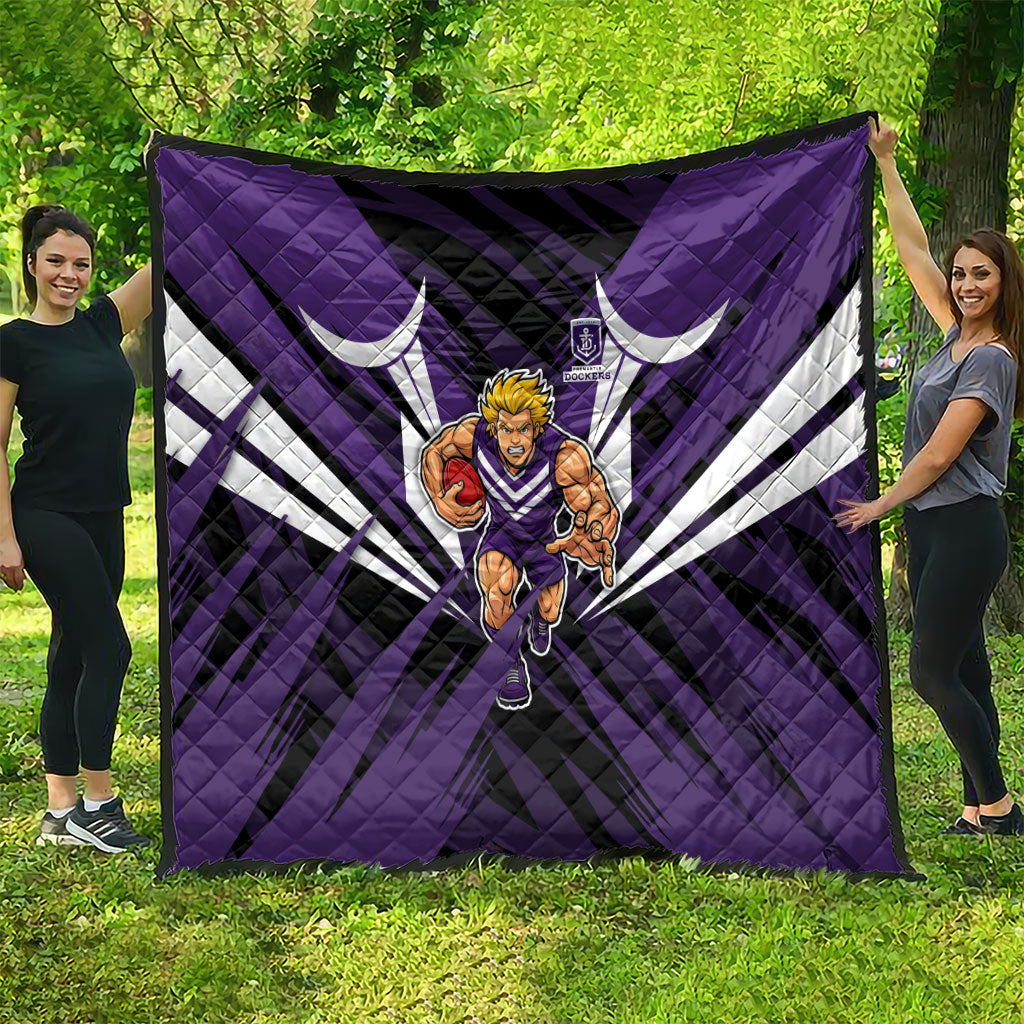 Fremantle Dockers Australian Football Quilt Athletic Hero Mascot - Bold Team Colors