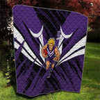 Fremantle Dockers Australian Football Quilt Athletic Hero Mascot - Bold Team Colors