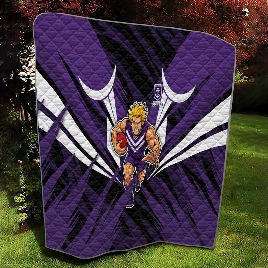 Fremantle Dockers Australian Football Quilt Athletic Hero Mascot - Bold Team Colors